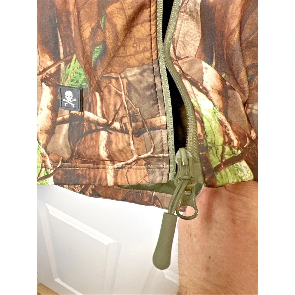 ESDY Shark Skin Soft Shell Tactical Jacket Camo Hooded Men's Large Ventilated